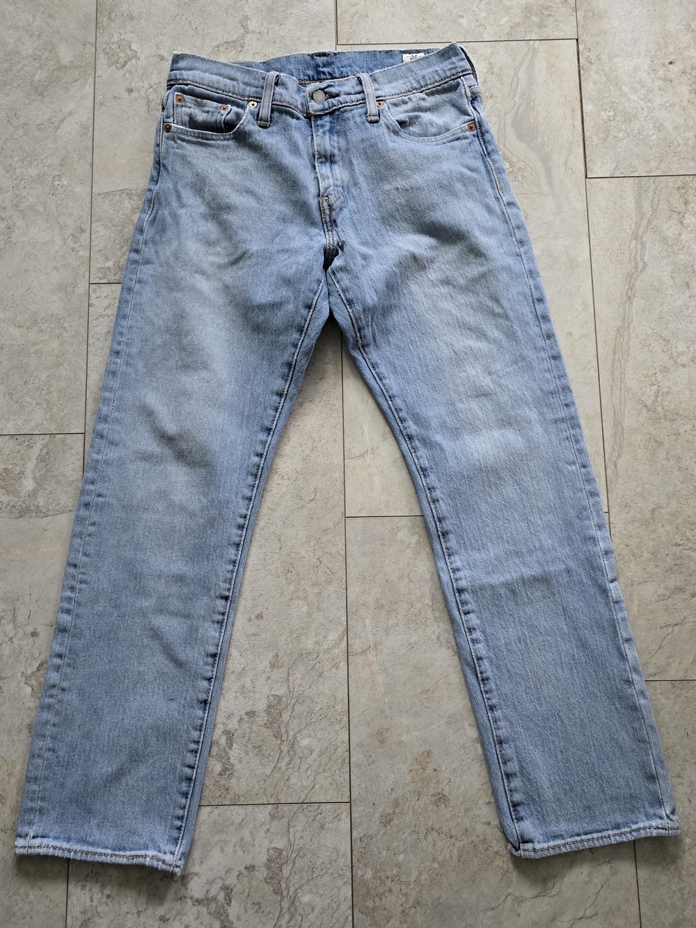 Levi's 504 Light Wash White Oak Denim Straight-Leg Men's Jeans 30x30